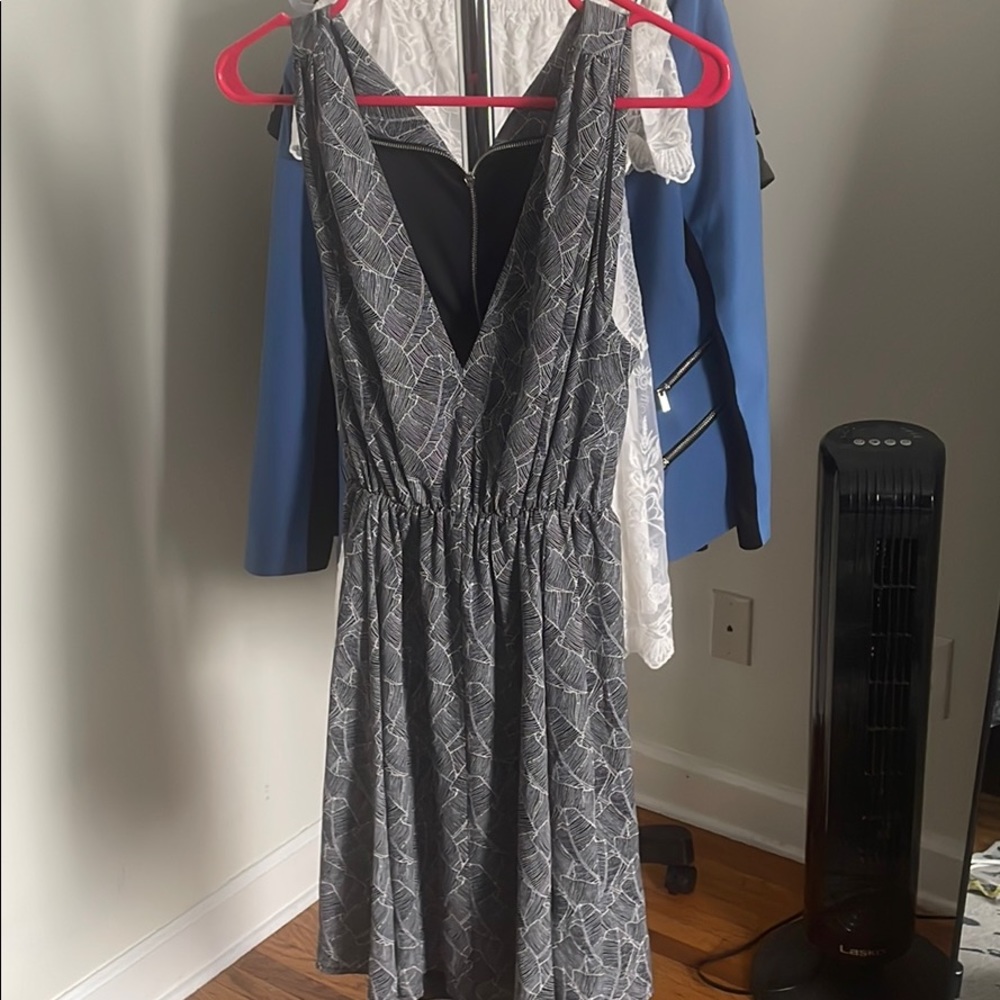 Black and white print dress, Size 8